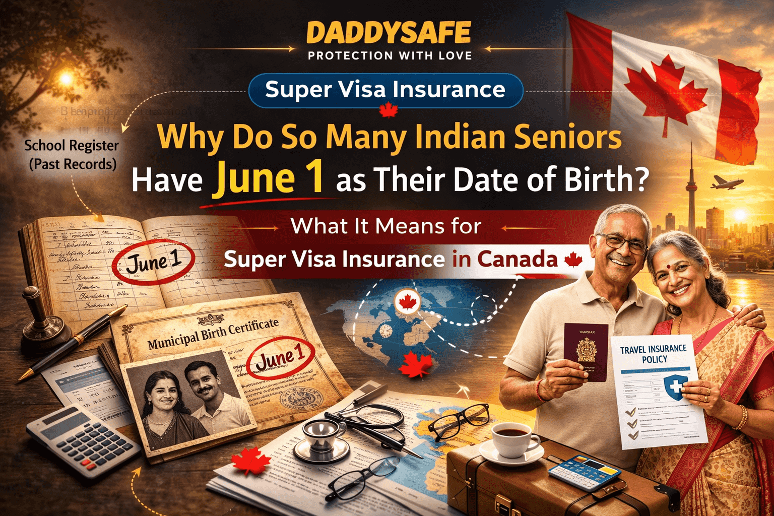 Why Many Indian Seniors Have June 1 as Their Date of Birth and Why It Matters for Super Visa Insurance